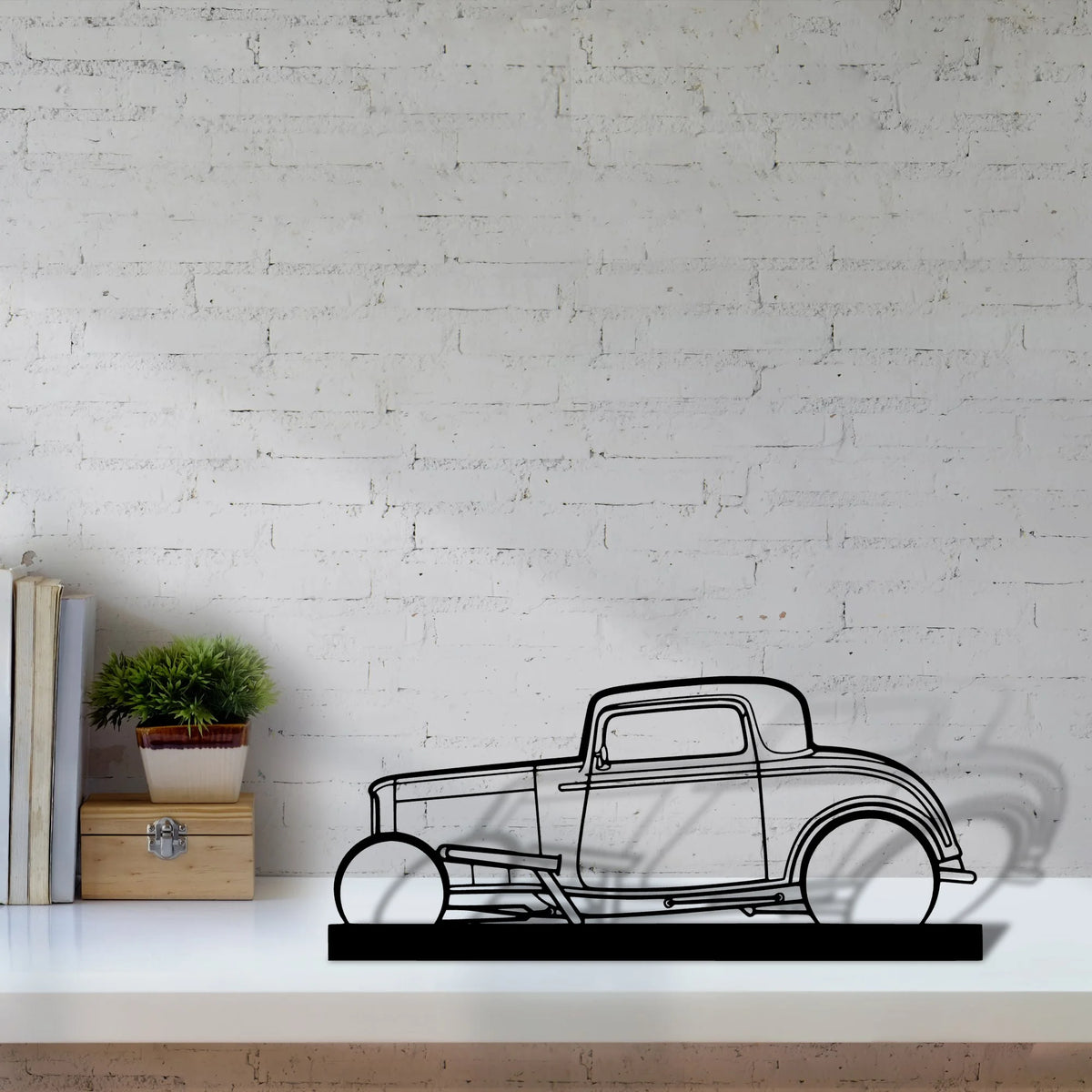 street-rod-1932 Silhouette Metal Art Stand - Tinvibe