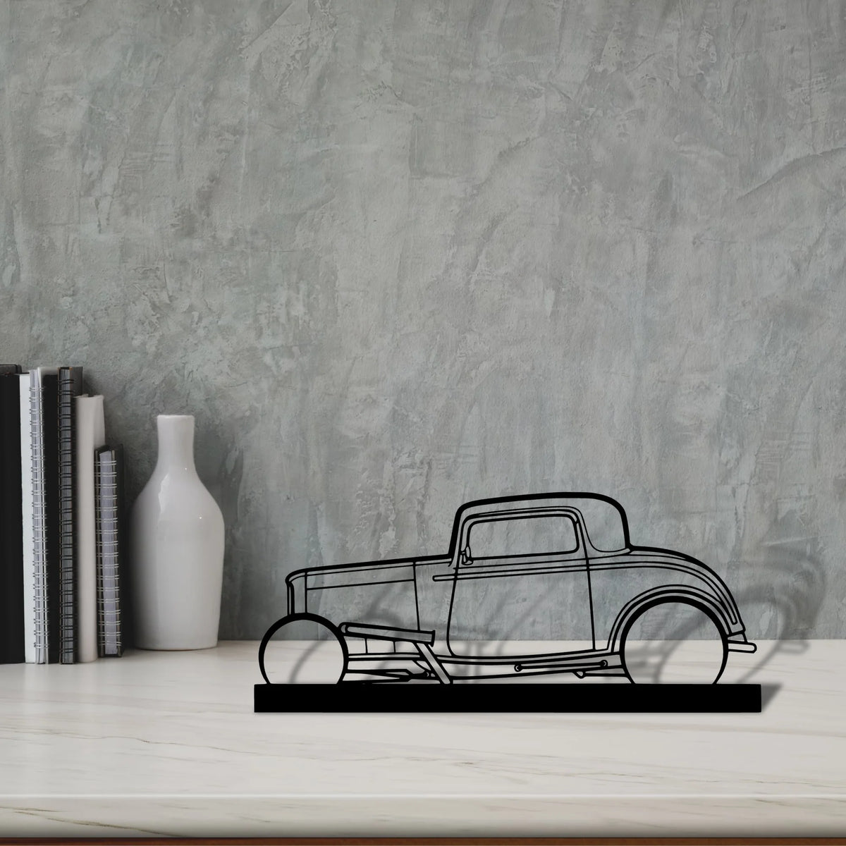 street-rod-1932 Silhouette Metal Art Stand - Tinvibe