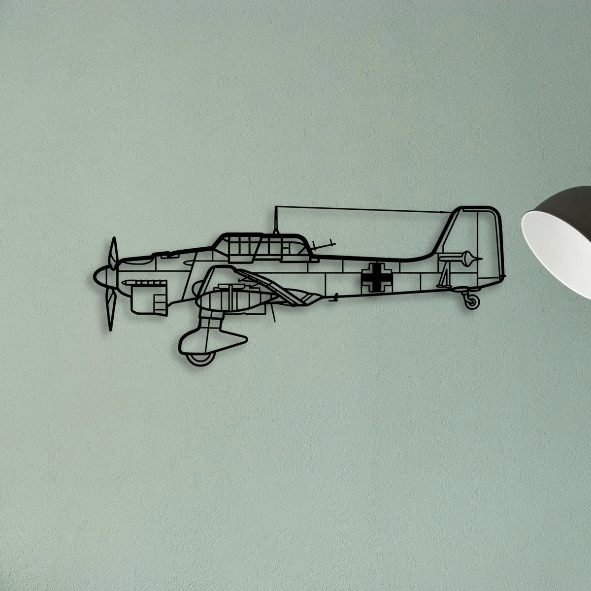 Stuka Ju 87 Classic Aircraft Silhouette Metal Wall Art - Tinvibe
