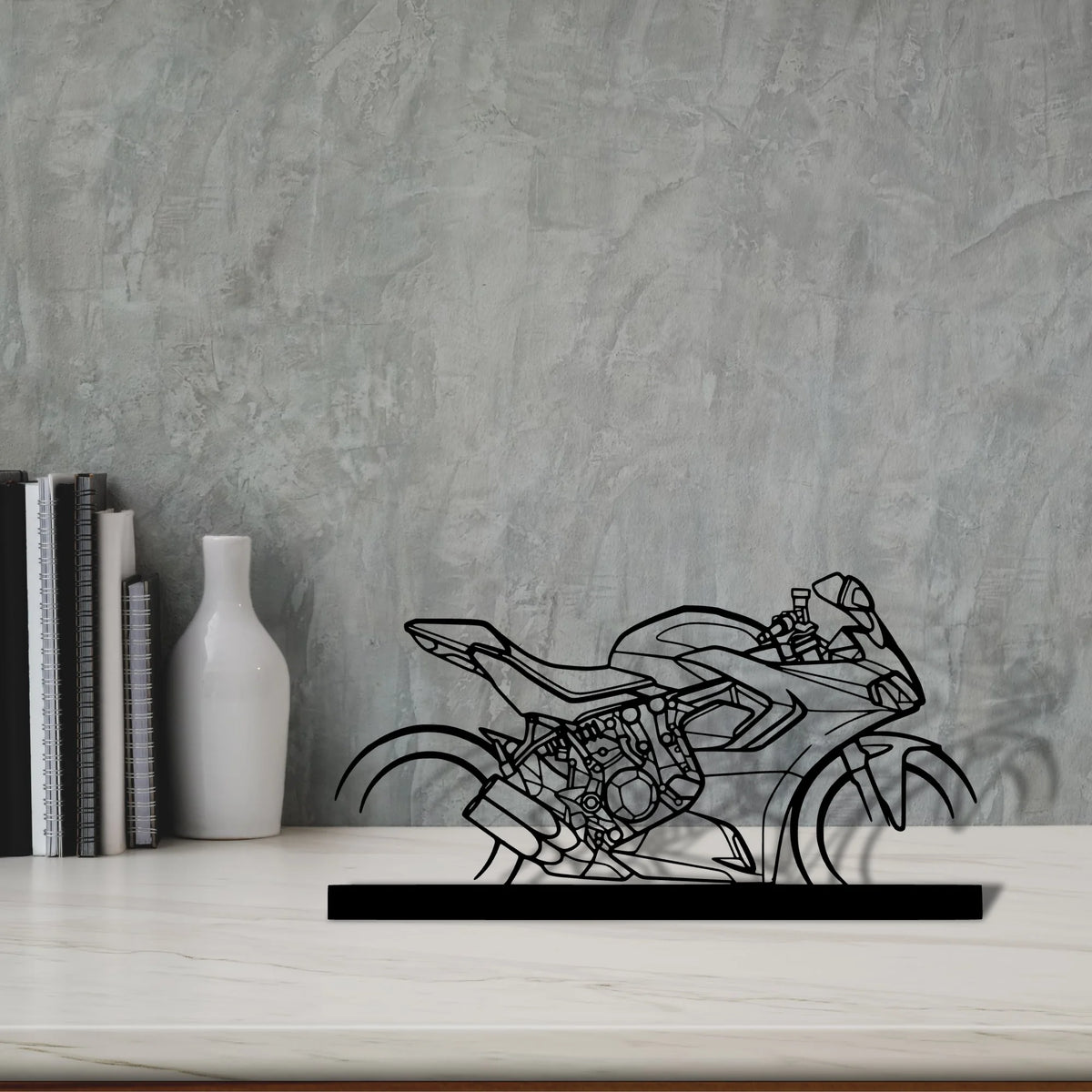 supersport-950s-2022 Silhouette Metal Art Stand - Tinvibe