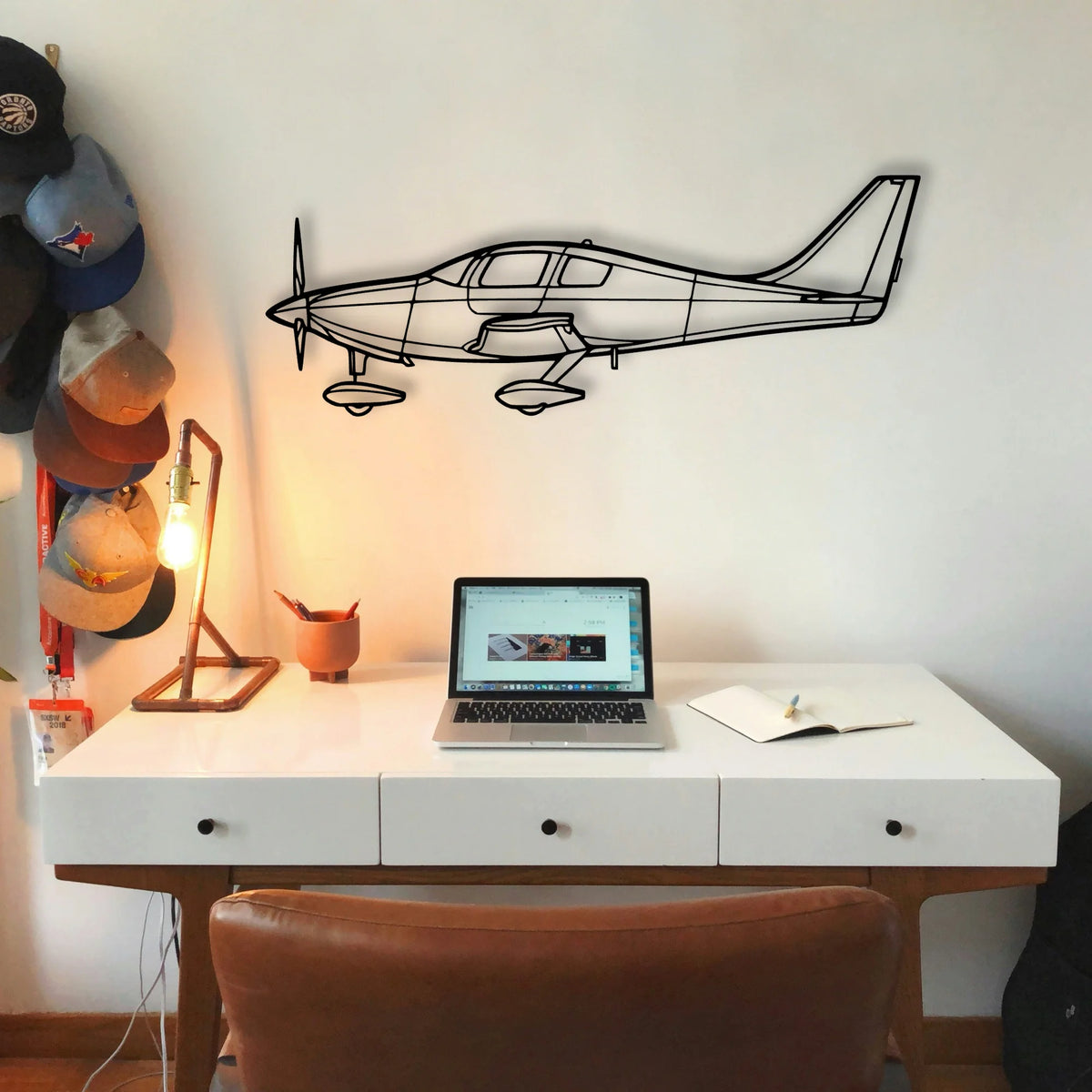 T 6G Texan Classic Aircraft Silhouette Metal Wall Art - Tinvibe
