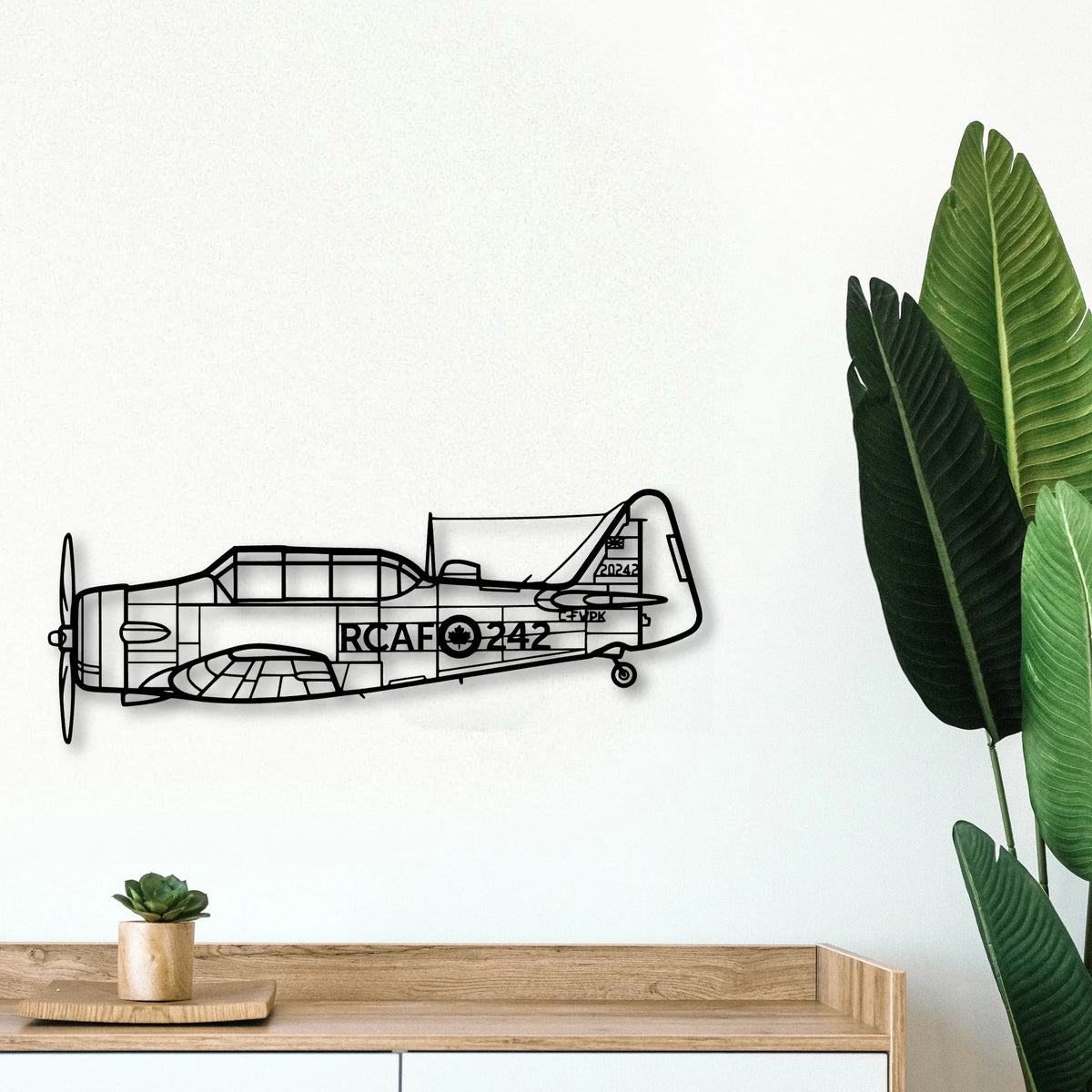 T33 2 Classic Aircraft Silhouette Metal Wall Art - Tinvibe