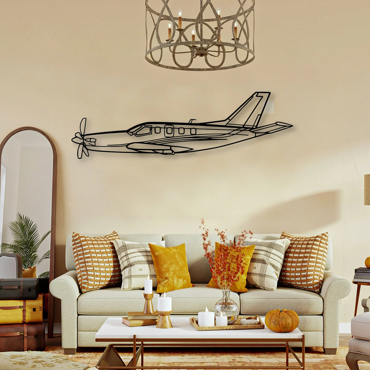 Tbm 2 Classic Aircraft Silhouette Metal Wall Art - Tinvibe