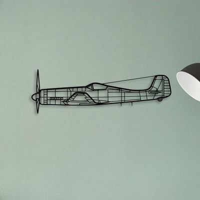 170B 11 Classic Aircraft Silhouette Metal Wall Art - Tinvibe