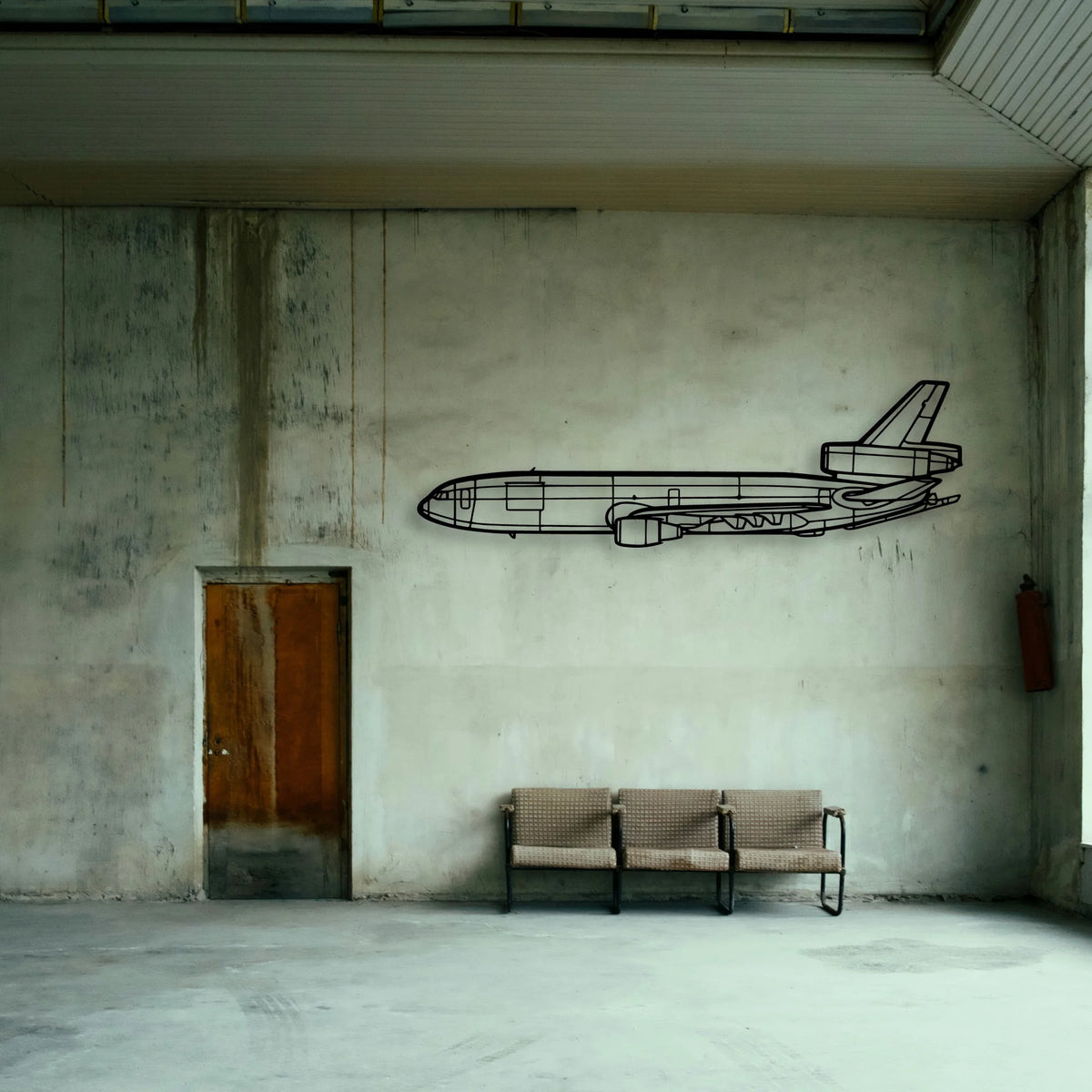 180 Skywagon 2 Classic Aircraft Silhouette Metal Wall Art - Tinvibe