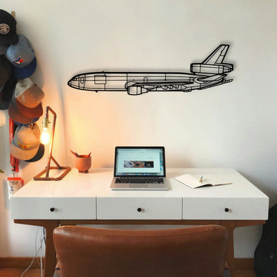 180 Skywagon 2 Classic Aircraft Silhouette Metal Wall Art - Tinvibe