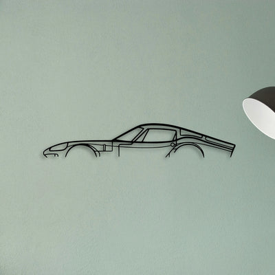 1800 GT 1966 Classic Silhouette Metal Wall Art - Tinvibe