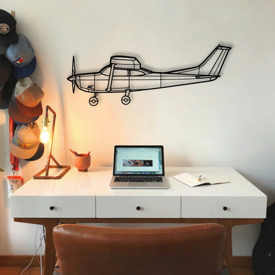 180F Classic Aircraft Silhouette Metal Wall Art - Tinvibe