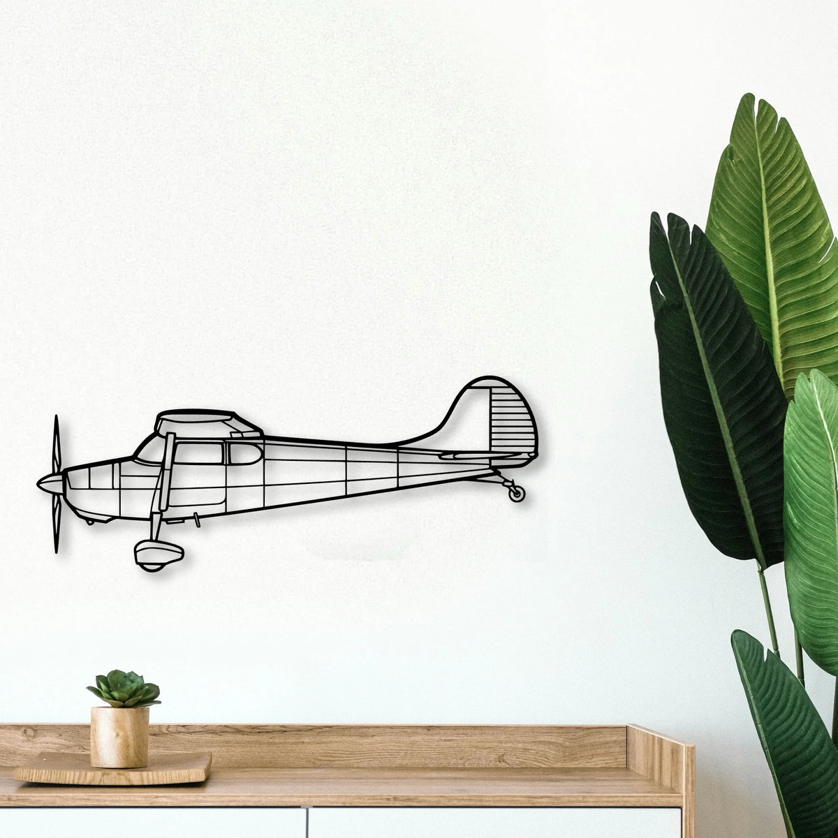 1947 108 2 Classic Aircraft Silhouette Metal Wall Art - Tinvibe
