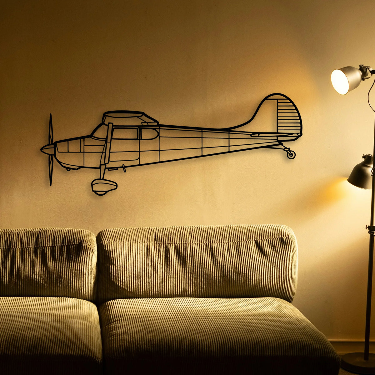 1947 108 2 Classic Aircraft Silhouette Metal Wall Art - Tinvibe