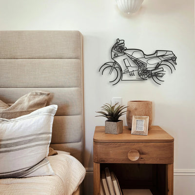 1986 Suzuki RG500 Classic Motorcycle Silhouette Metal Wall Art - Tinvibe