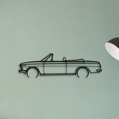 2002 1971 Cabrio Classic Silhouette Metal Wall Art - Tinvibe