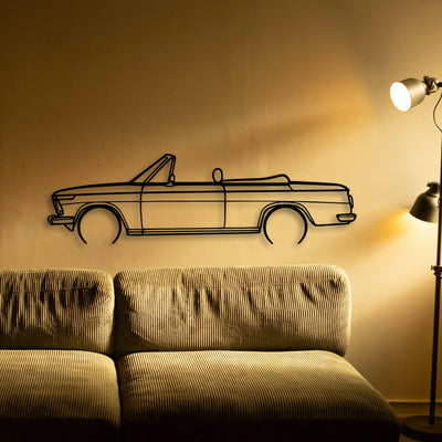2002 1971 Cabrio Classic Silhouette Metal Wall Art - Tinvibe