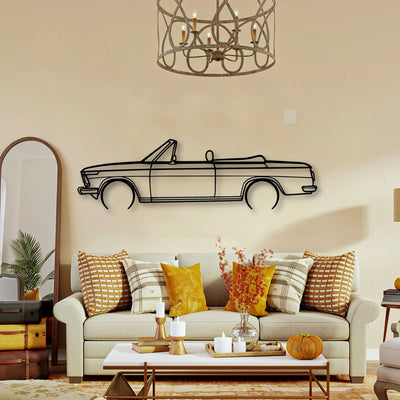 2002 1971 Cabrio Classic Silhouette Metal Wall Art - Tinvibe