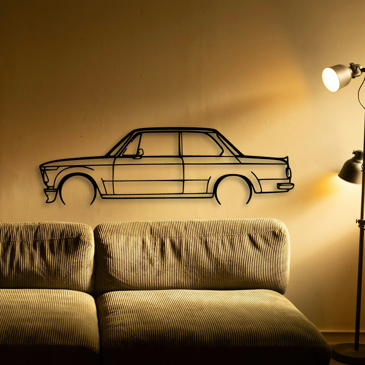 2002 1974 Classic Silhouette Metal Wall Art - Tinvibe