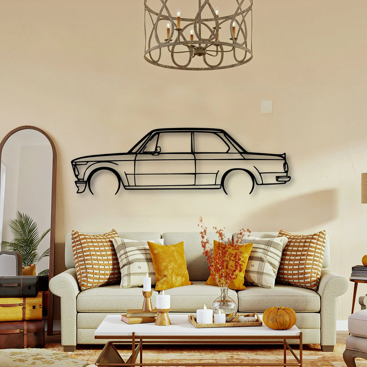 2002 1974 Classic Silhouette Metal Wall Art - Tinvibe