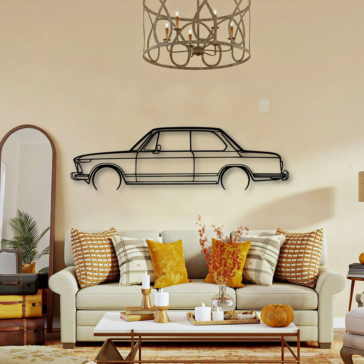 2002 TI 1974 2 Classic Silhouette Metal Wall Art - Tinvibe