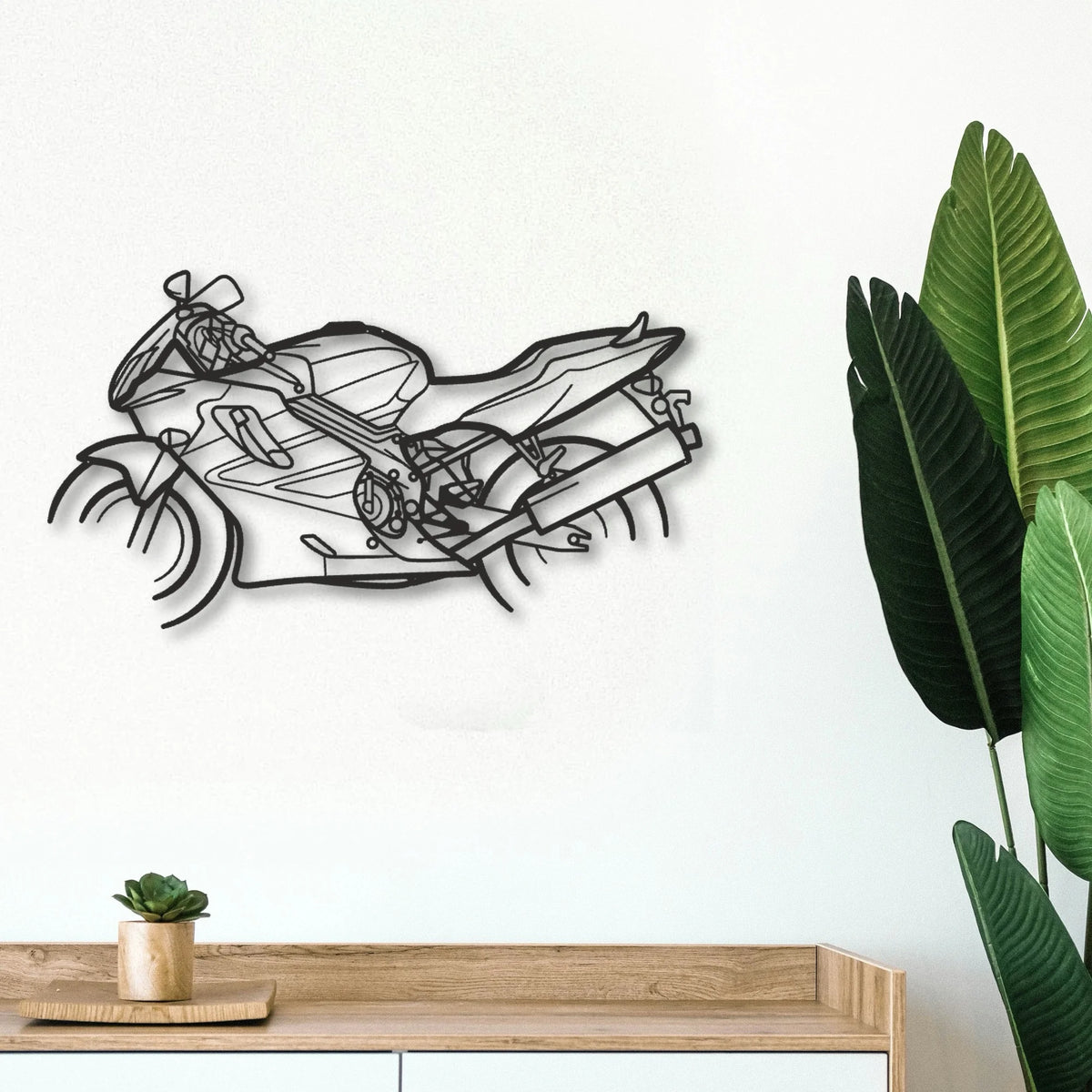 2003 Honda CBR 600 Classic Motorcycle Silhouette Metal Wall Art - Tinvibe