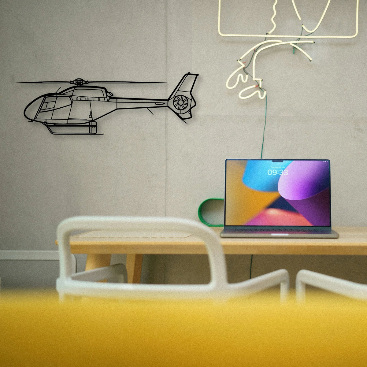 201 Standard Libelle 3 Classic Aircraft Silhouette Metal Wall Art - Tinvibe