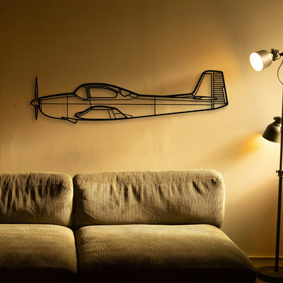 201 Standard Libelle 6 Classic Aircraft Silhouette Metal Wall Art - Tinvibe