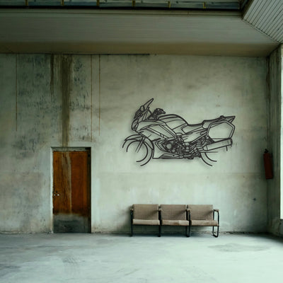 2013 Yamaha FJR1300A Classic Motorcycle Silhouette Metal Wall Art - Tinvibe