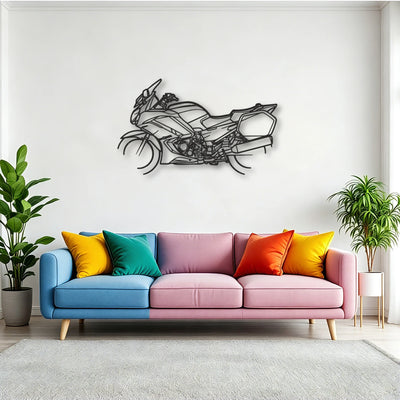 2013 Yamaha FJR1300A Classic Motorcycle Silhouette Metal Wall Art - Tinvibe
