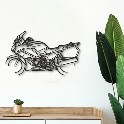 2013 Yamaha FJR1300A Classic Motorcycle Silhouette Metal Wall Art - Tinvibe
