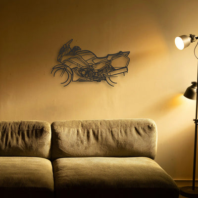 2013 Yamaha FJR1300A Classic Motorcycle Silhouette Metal Wall Art - Tinvibe