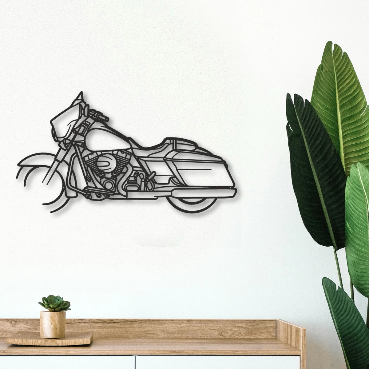 2015 Harley Davidson Street Glide Special Classic Motorcycle Silhouette Metal Wall Art - Tinvibe