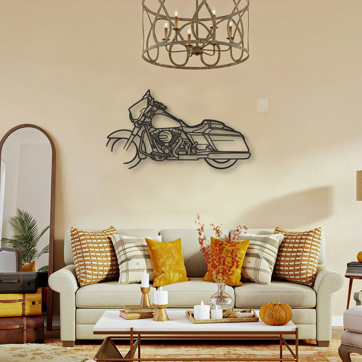 2015 Harley Davidson Street Glide Special Classic Motorcycle Silhouette Metal Wall Art - Tinvibe