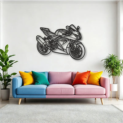 2017 Suzuki GSX R 650 Classic Motorcycle Silhouette Metal Wall Art - Tinvibe