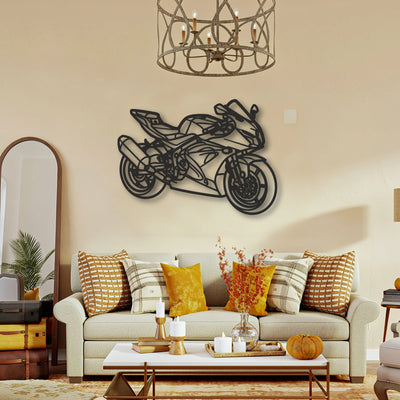 2017 Suzuki GSX R 650 Classic Motorcycle Silhouette Metal Wall Art - Tinvibe