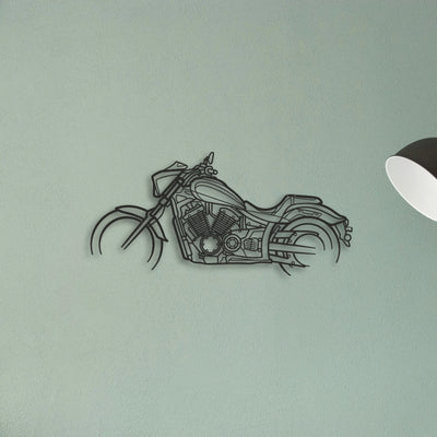2017 Yamaha Stryker SE Classic Motorcycle Silhouette Metal Wall Art - Tinvibe