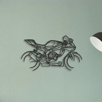 2018 Yamaha YZF R1 Classic Motorcycle Silhouette Metal Wall Art - Tinvibe