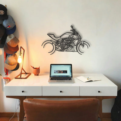 2019 Ducati Diavel 126O Classic Motorcycle Silhouette Metal Wall Art - Tinvibe
