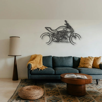 2019 Ducati Diavel 126O Classic Motorcycle Silhouette Metal Wall Art - Tinvibe