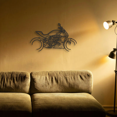 2019 Ducati Diavel 126O Classic Motorcycle Silhouette Metal Wall Art - Tinvibe