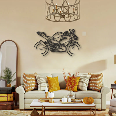 2020 Kawasaki Ninja 400 Classic Motorcycle Silhouette Metal Wall Art - Tinvibe