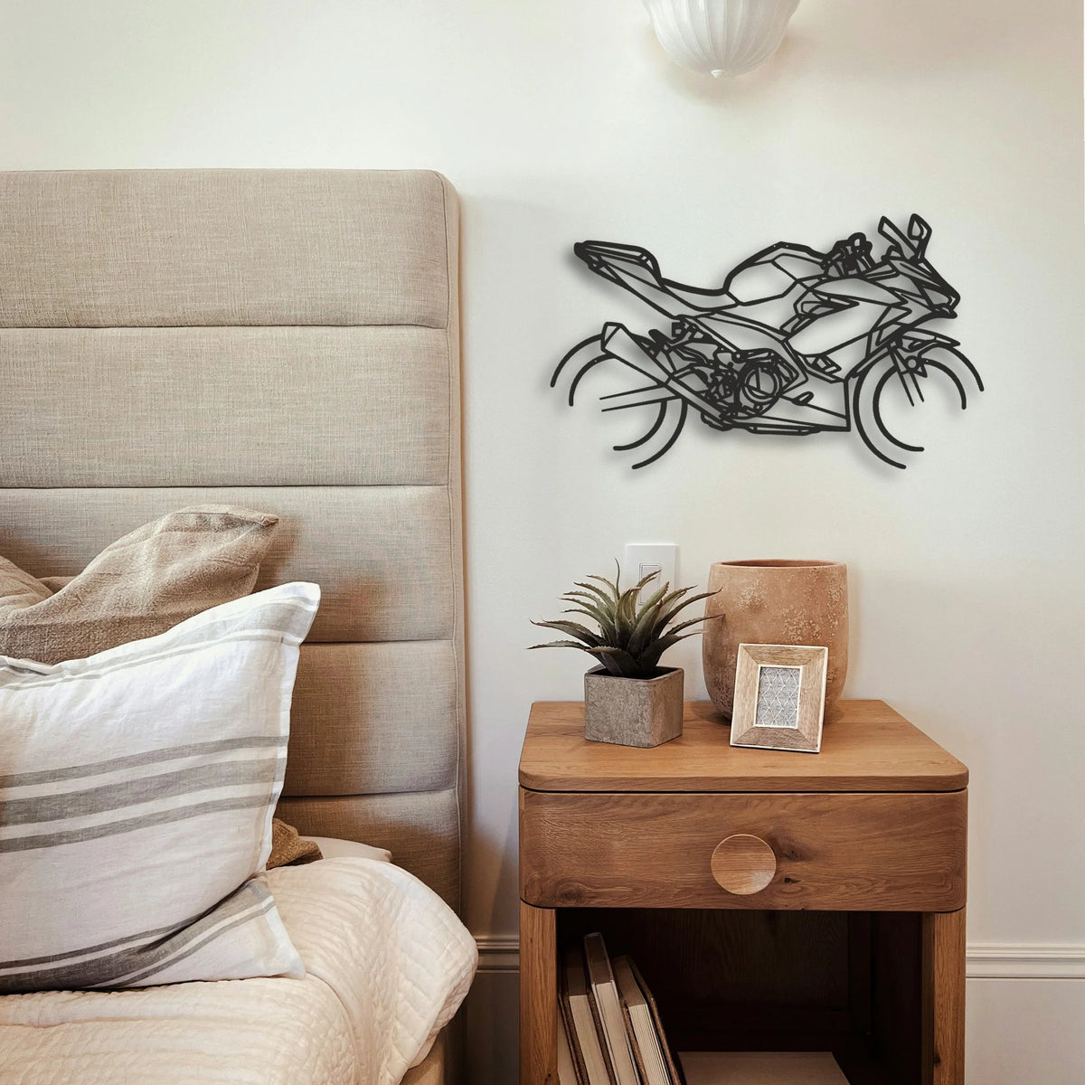 2020 Kawasaki Ninja 400 Classic Motorcycle Silhouette Metal Wall Art - Tinvibe