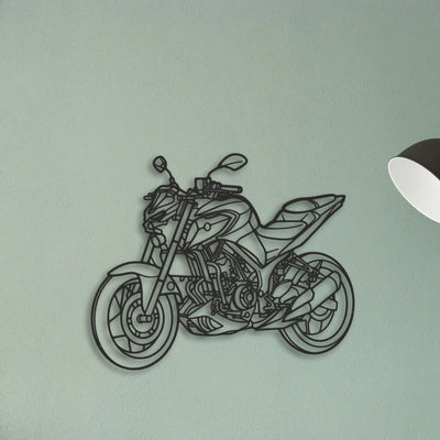 2020 Yamaha MT Classic Motorcycle Silhouette Metal Wall Art - Tinvibe