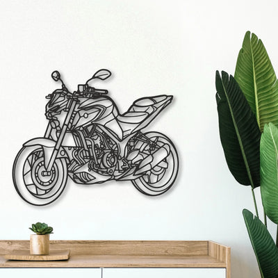 2020 Yamaha MT Classic Motorcycle Silhouette Metal Wall Art - Tinvibe