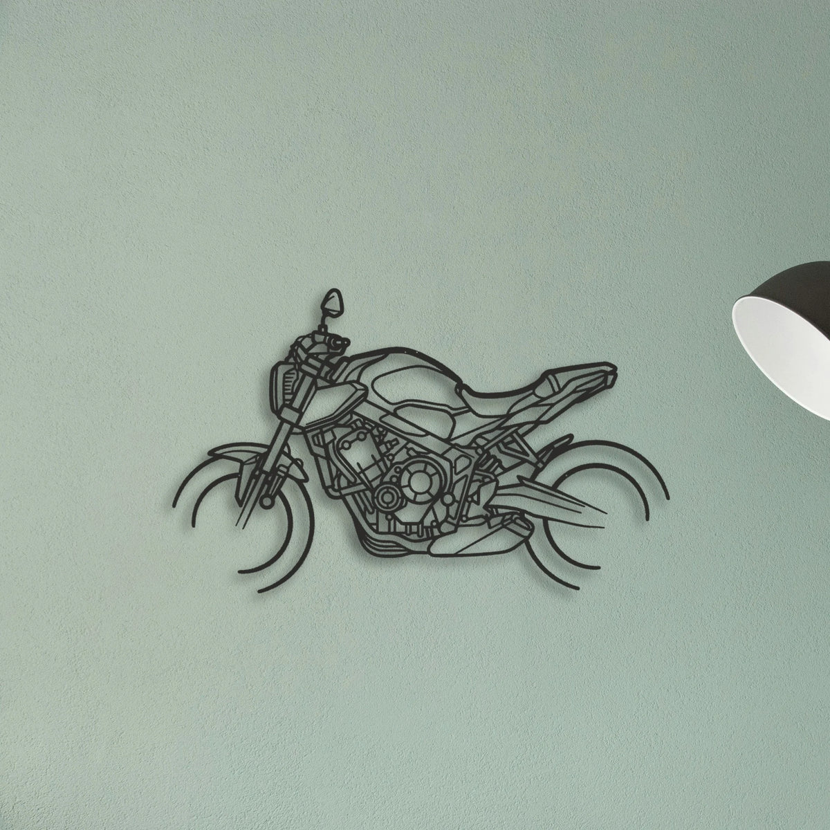 2021 Honda CB650R Classic Motorcycle Silhouette Metal Wall Art - Tinvibe