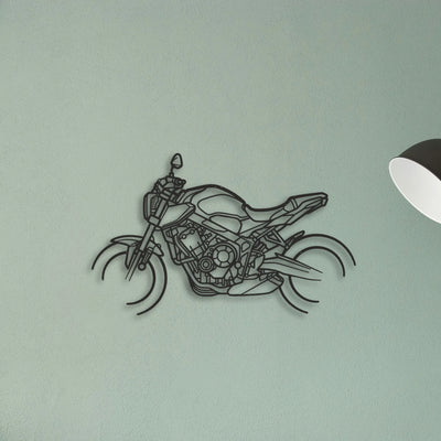 2021 Honda CB650R Classic Motorcycle Silhouette Metal Wall Art - Tinvibe