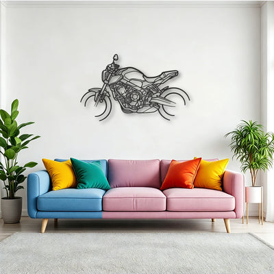 2021 Honda CB650R Classic Motorcycle Silhouette Metal Wall Art - Tinvibe