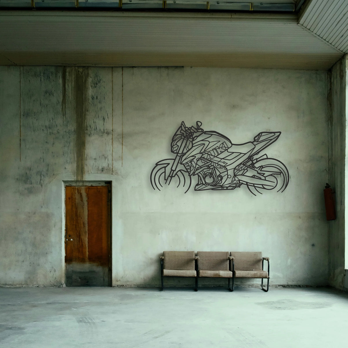 2021 Suzuki GSX S750Z Classic Motorcycle Silhouette Metal Wall Art - Tinvibe
