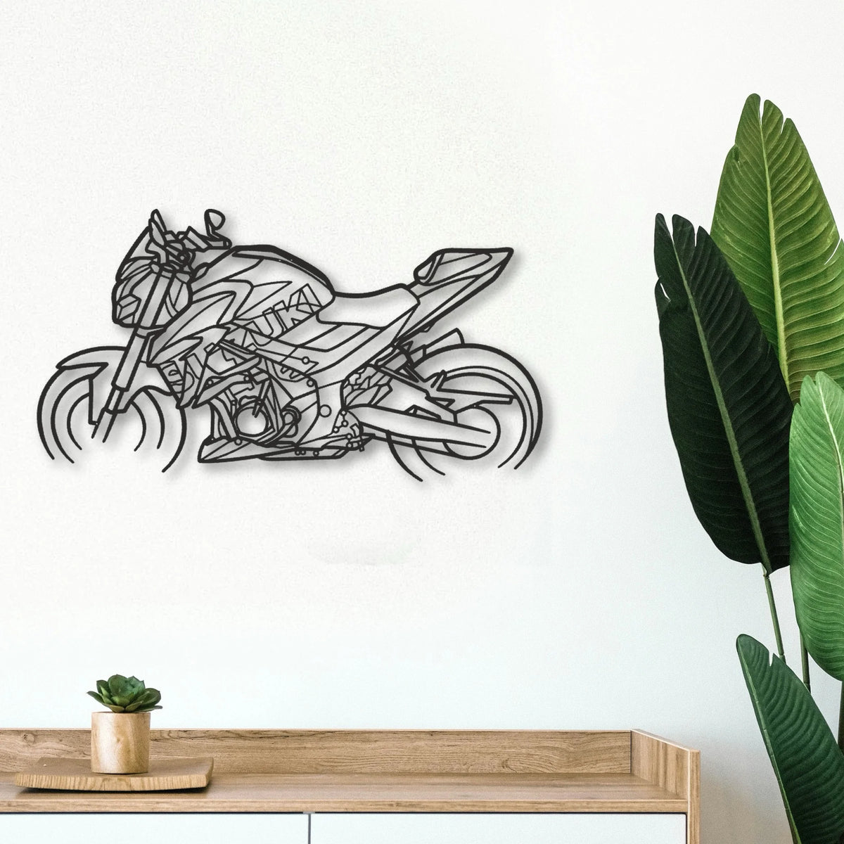 2021 Suzuki GSX S750Z Classic Motorcycle Silhouette Metal Wall Art - Tinvibe