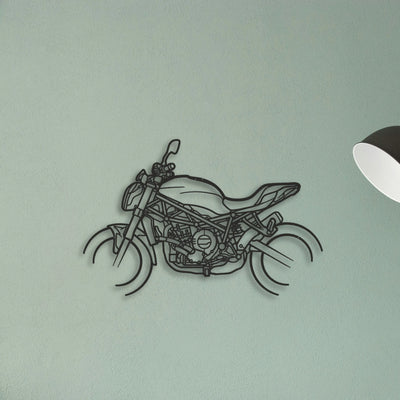 2023 Benelli 752 S E5 Classic Motorcycle Silhouette Metal Wall Art - Tinvibe