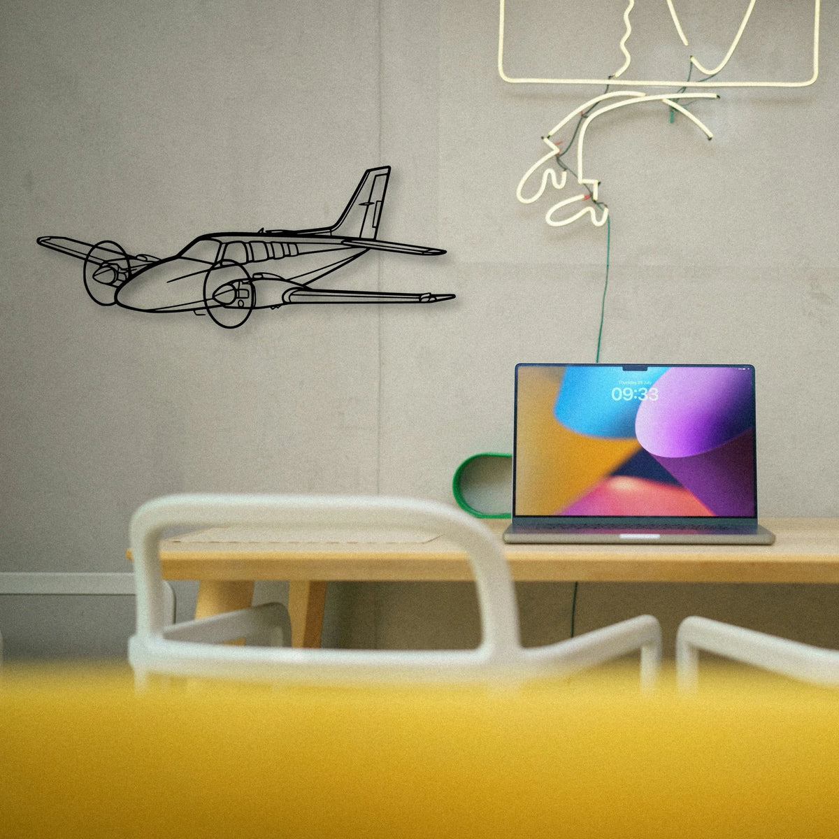 206 3 Classic Aircraft Silhouette Metal Wall Art - Tinvibe