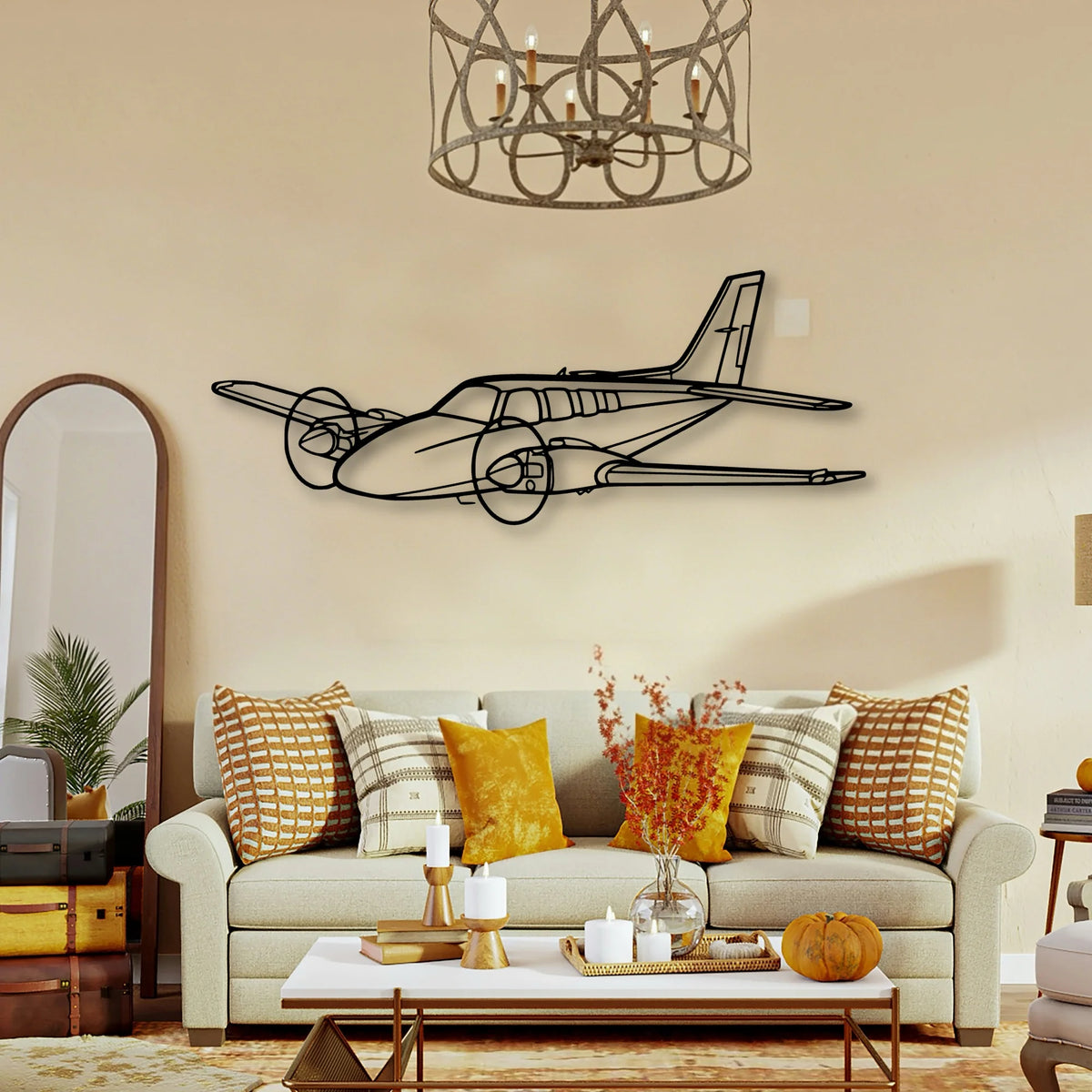 206 3 Classic Aircraft Silhouette Metal Wall Art - Tinvibe