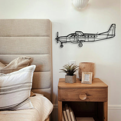 206 Turbo Stationair Classic Aircraft Silhouette Metal Wall Art - Tinvibe